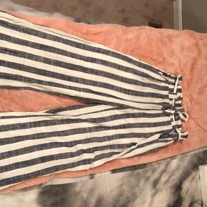 Striped linen pants